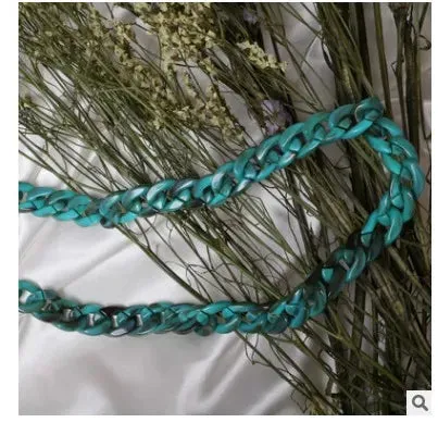 17Mm*22Mm Creative Small Fish Bone Resin Chain Chain Acrylic Bag Strap Bag Shoulder Strap Bag Chain