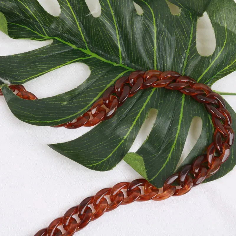 17Mm*22Mm Creative Small Fish Bone Resin Chain Chain Acrylic Bag Strap Bag Shoulder Strap Bag Chain