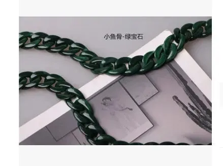 17Mm*22Mm Creative Small Fish Bone Resin Chain Chain Acrylic Bag Strap Bag Shoulder Strap Bag Chain