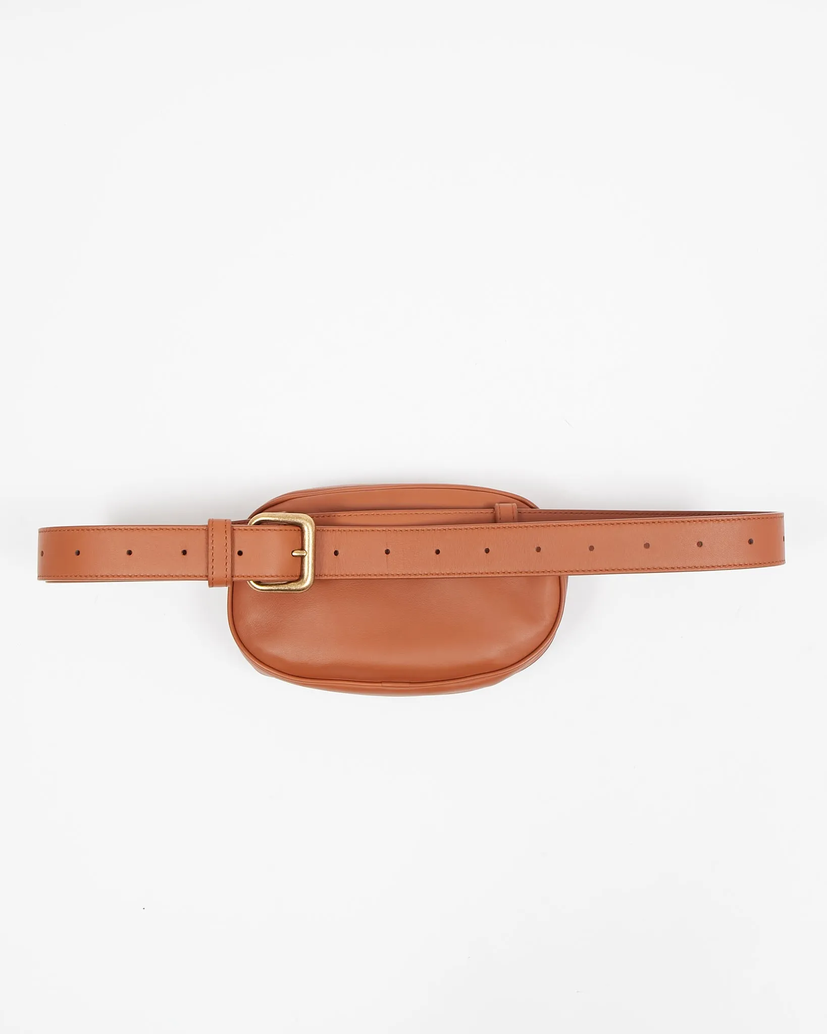 Bottega Veneta Chestnut Brown Intrecciato Leather Belt Bag