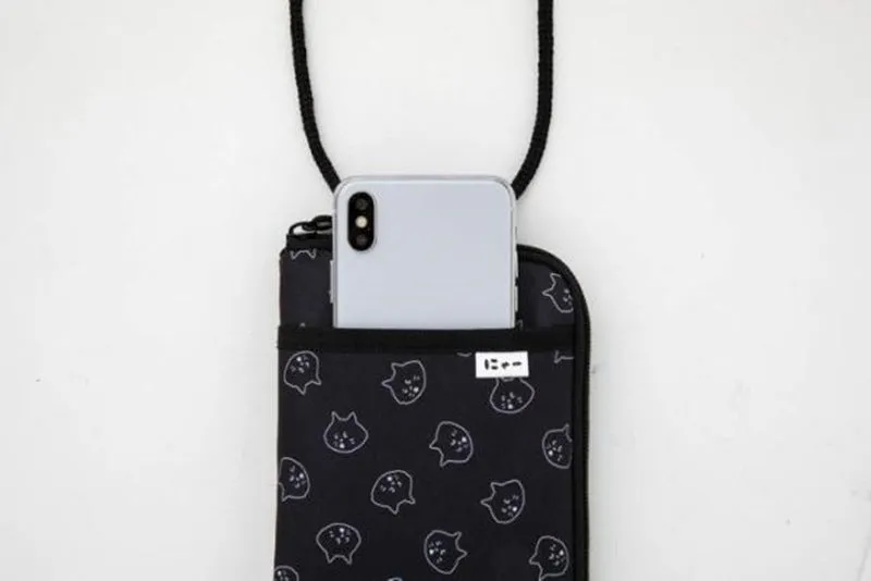 Japanese magazine gift Nya 2 in 1 crossbody bag ID cover with purse