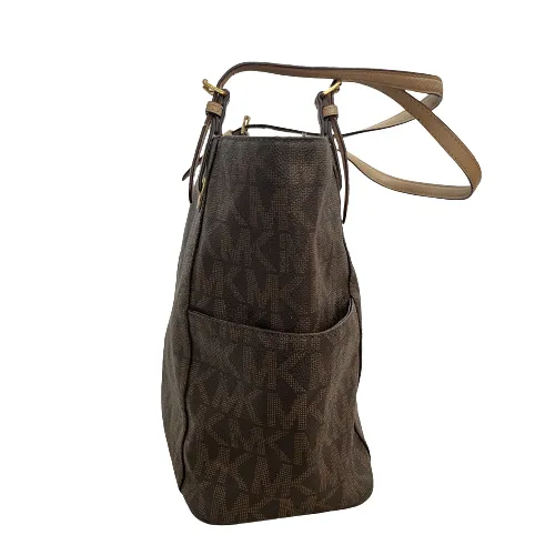 Michael Kors Brown Monogram Coated Canvas Shoulder Bag | Pre Loved |
