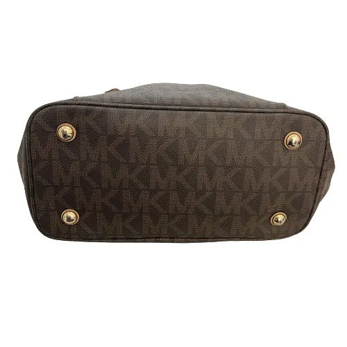Michael Kors Brown Monogram Coated Canvas Shoulder Bag | Pre Loved |