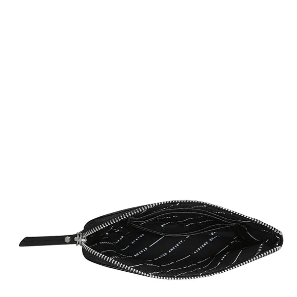 Black Smoke   Mirrors Zippered Pouch