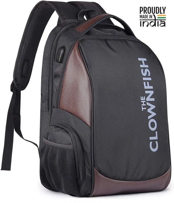 THE CLOWNFISH 30 Ltrs Black Laptop Backpack (TCFBPPO-ABRSKBL13)